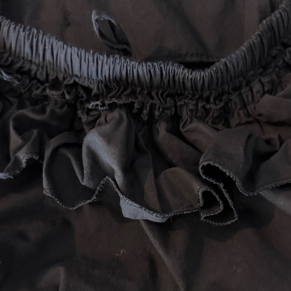 Black Swimsuit with Red Floral Appliqué - Picture 3 of 5